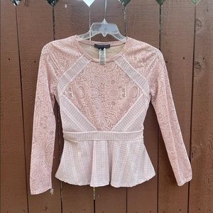 Pink peplum blouse